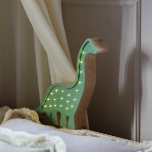 Drewniana lampka dla dzieci Dinozaur Diplodok